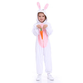 Easter Bunny Rabbit Kids Children Cute Cartoon Pajamas Cosplay Jumpsuit Costume Fancy Outfits Halloween Carnival Suit